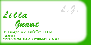 lilla gnamt business card